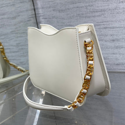 HOBO SIGNATURE 23  BAG IN WHITE LAMBSKIN