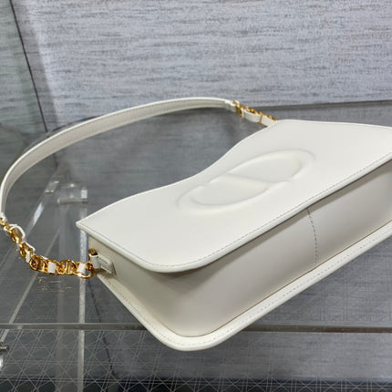HOBO SIGNATURE 23  BAG IN WHITE LAMBSKIN