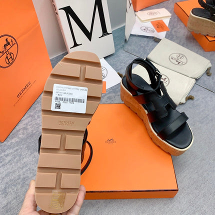 HAVANE 30 SANDAL IN BLACK CALFSKIN