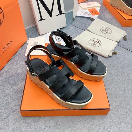 HAVANE 30 SANDAL IN BLACK CALFSKIN