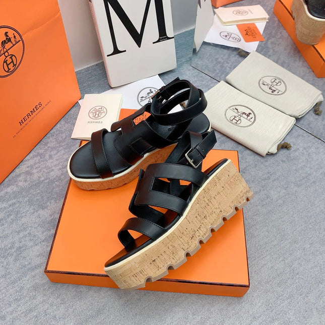 HAVANE 30 SANDAL IN BLACK CALFSKIN