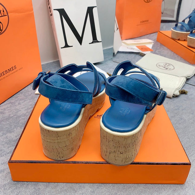 HAVANE 30 SANDAL IN CLASSIC BLUE SUEDE