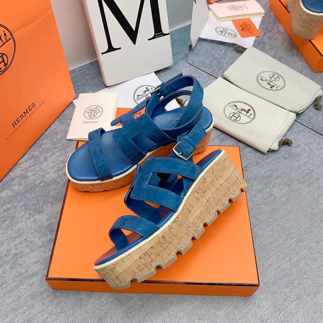 HAVANE 30 SANDAL IN CLASSIC BLUE SUEDE