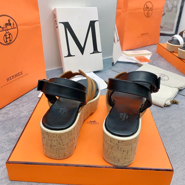 HAVANE 30 SANDAL IN WHITE AND PEANUT BROWN CALFSKIN