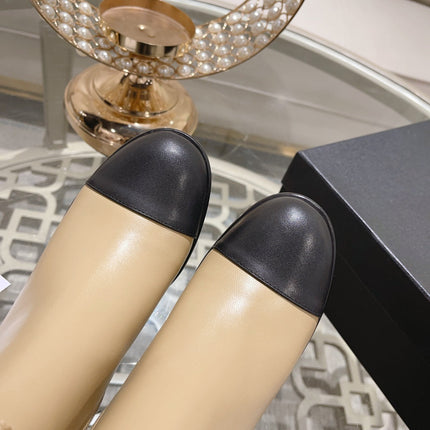 MID-HEEL ANKLE BOOTS IN TORTILLA BROWN SMOOTH CALFSKIN