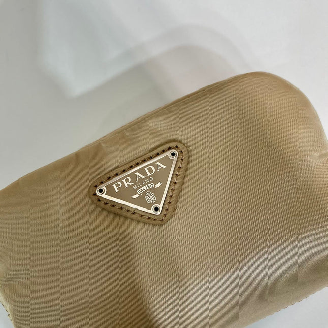 PRA CLUTCH 12 IN TAN BROWN RE-NYLON