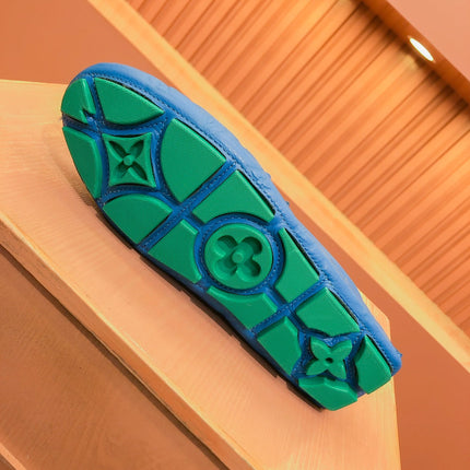 LV LOAFER IN COBALT BLUE EMBOSSED CALFSKIN