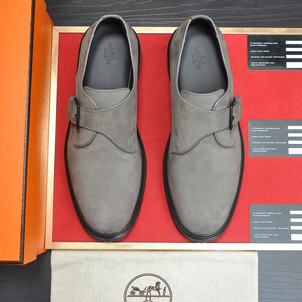 HM MONK STRAP GRAY SUEDE