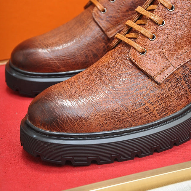 HM DANIEL TRAMPING SHOE BRONZE WRINKLE CALFSKIN