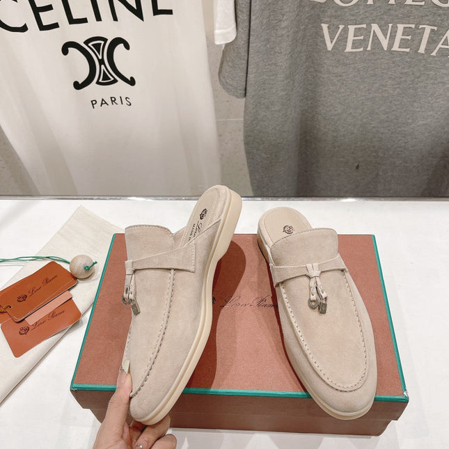 LP CHARMS WALK BABOUCHE LOAFERS BEIGE SUEDE