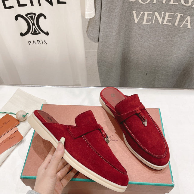 LP CHARMS WALK BABOUCHE LOAFERS CHERRY SUEDE