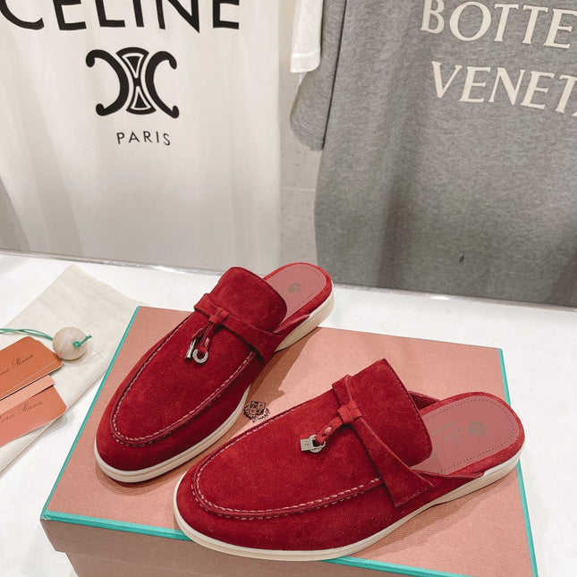 LP CHARMS WALK BABOUCHE LOAFERS CHERRY SUEDE