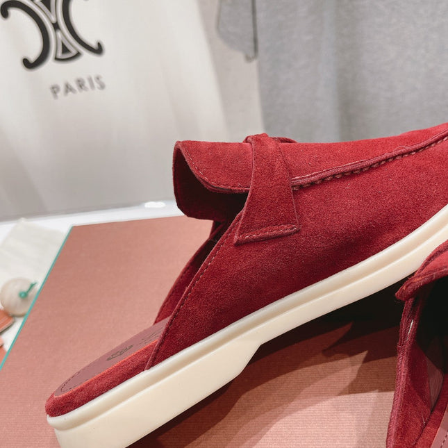 LP CHARMS WALK BABOUCHE LOAFERS CHERRY SUEDE