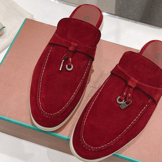 LP CHARMS WALK BABOUCHE LOAFERS CHERRY SUEDE