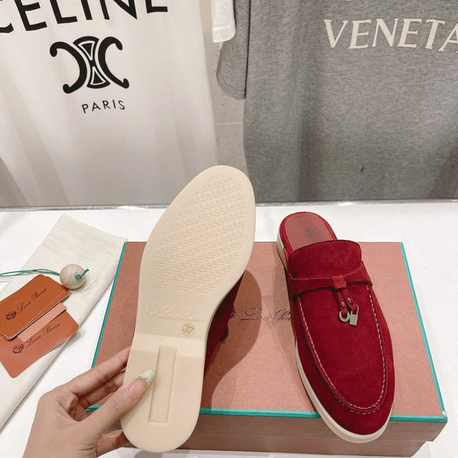 LP CHARMS WALK BABOUCHE LOAFERS CHERRY SUEDE