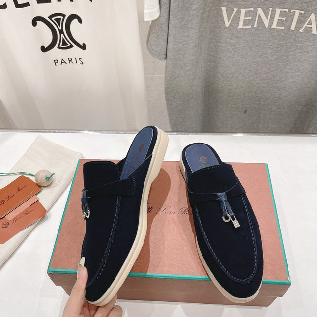 LP CHARMS WALK BABOUCHE LOAFERS DENIM SUEDE