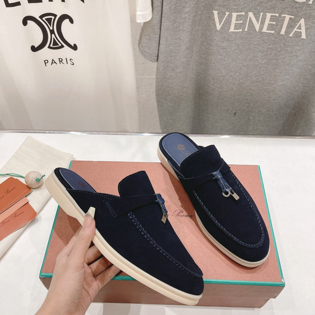 LP CHARMS WALK BABOUCHE LOAFERS DENIM SUEDE