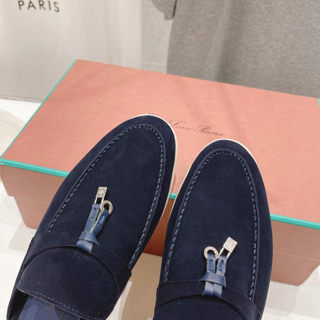 LP CHARMS WALK BABOUCHE LOAFERS DENIM SUEDE