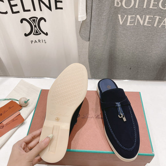 LP CHARMS WALK BABOUCHE LOAFERS DENIM SUEDE