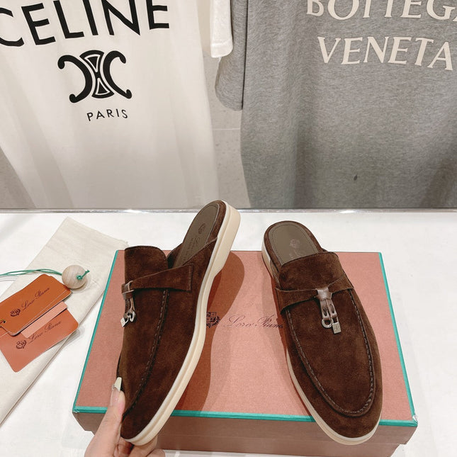 LP CHARMS WALK BABOUCHE LOAFERS BROWN SUEDE