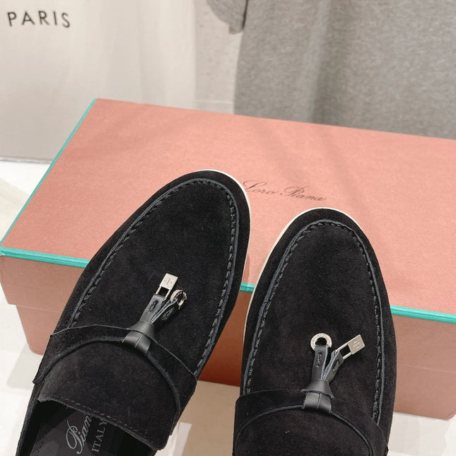 LP CHARMS WALK BABOUCHE LOAFERS BLACK SUEDE