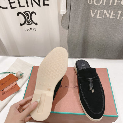 LP CHARMS WALK BABOUCHE LOAFERS BLACK SUEDE