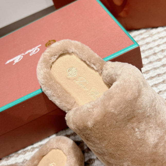 LP NATURAL WINTERCOZY WOOL ALMOND SLIPPERS