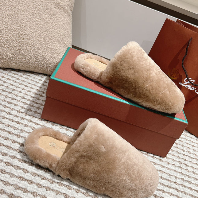 LP NATURAL WINTERCOZY WOOL ALMOND SLIPPERS