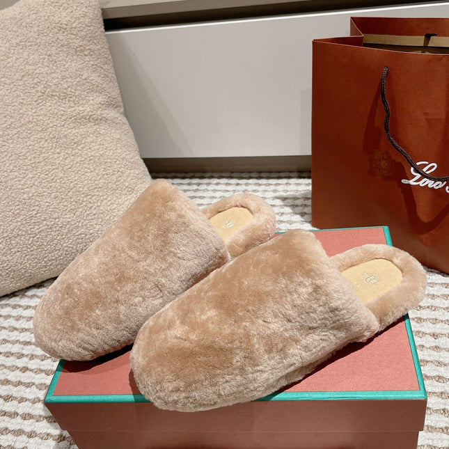 LP NATURAL WINTERCOZY WOOL ALMOND SLIPPERS