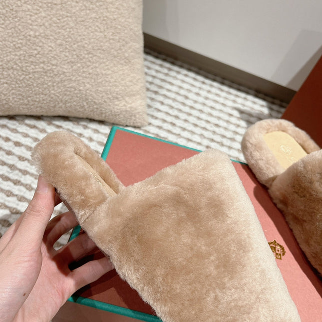 LP NATURAL WINTERCOZY WOOL ALMOND SLIPPERS