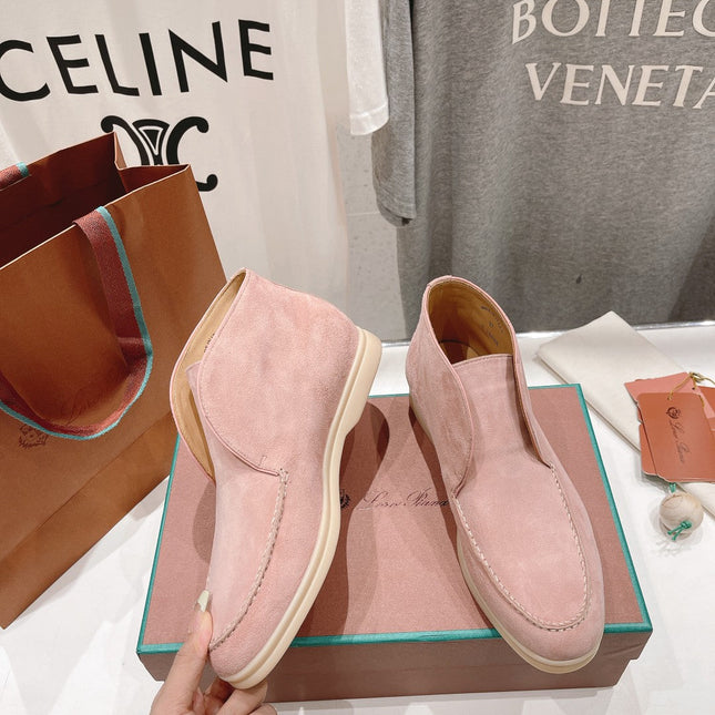 LP HIGH TOP OPEN WALK LOAFERS PASTEL PINK SUEDE