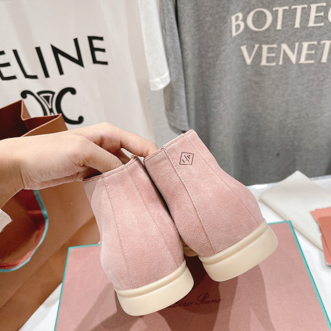 LP HIGH TOP OPEN WALK LOAFERS PASTEL PINK SUEDE