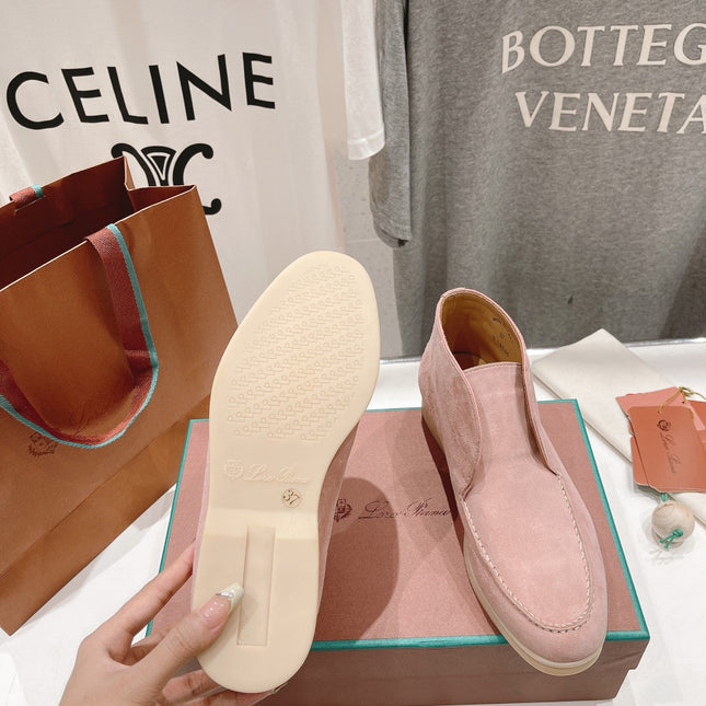 LP HIGH TOP OPEN WALK LOAFERS PASTEL PINK SUEDE
