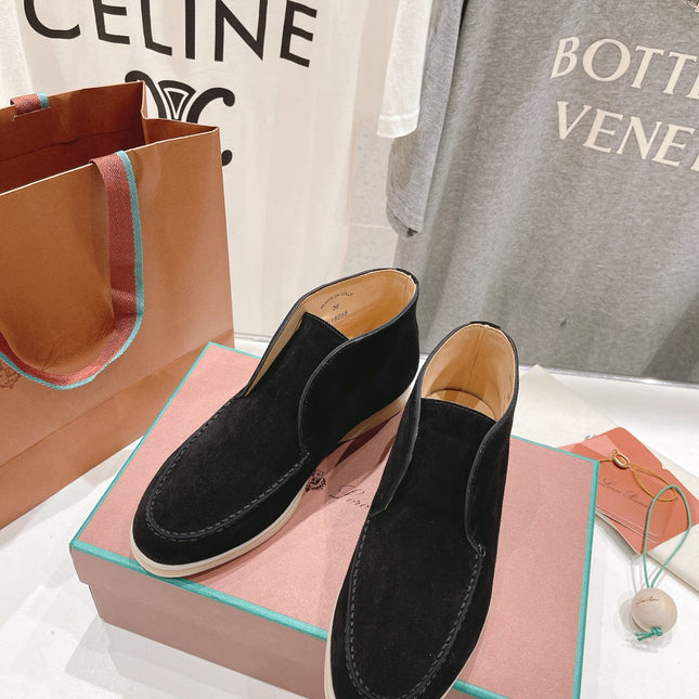 LP HIGH TOP OPEN WALK LOAFERS BLACK SUEDE