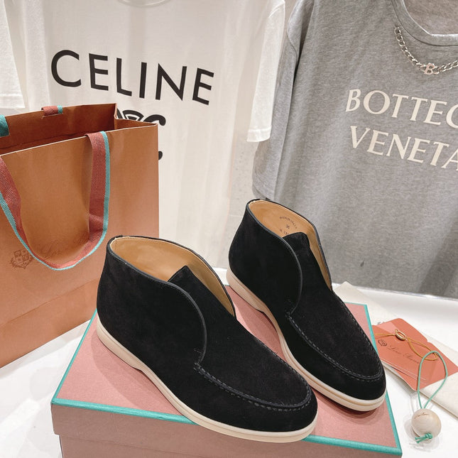 LP HIGH TOP OPEN WALK LOAFERS BLACK SUEDE