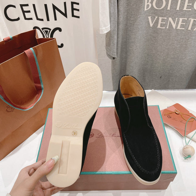 LP HIGH TOP OPEN WALK LOAFERS BLACK SUEDE