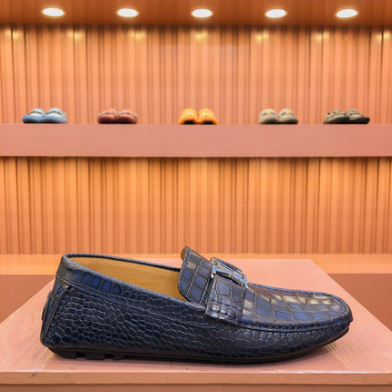 LV LOAFER IN NAVY BLUE DAMIER CALFSKIN