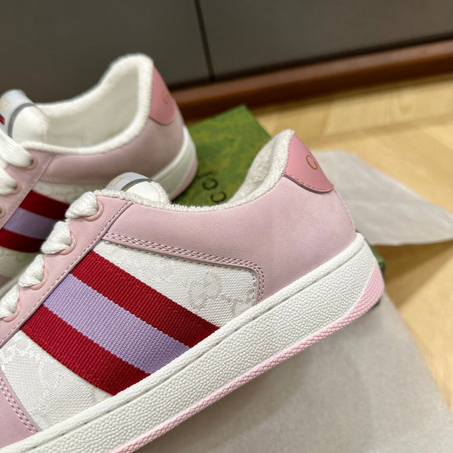 GG WOMEN'S SCREENER TRAINER LIGHT PINK CALFSKIN