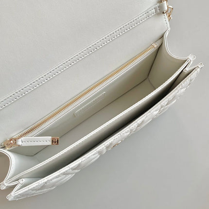 MISS LADY 24 LARGE BAG IN WHITE LAMBSKIN