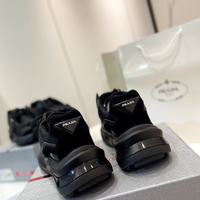 PRA SYSTEME BRUSHED SNEAKERS BLACK CALFSKIN