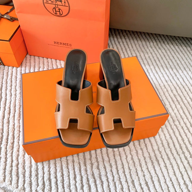 HELIA 60 SANDAL IN BRONZE BROWN CALFSKIN