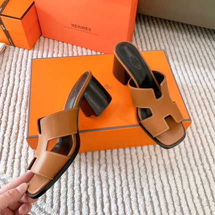 HELIA 60 SANDAL IN BRONZE BROWN CALFSKIN