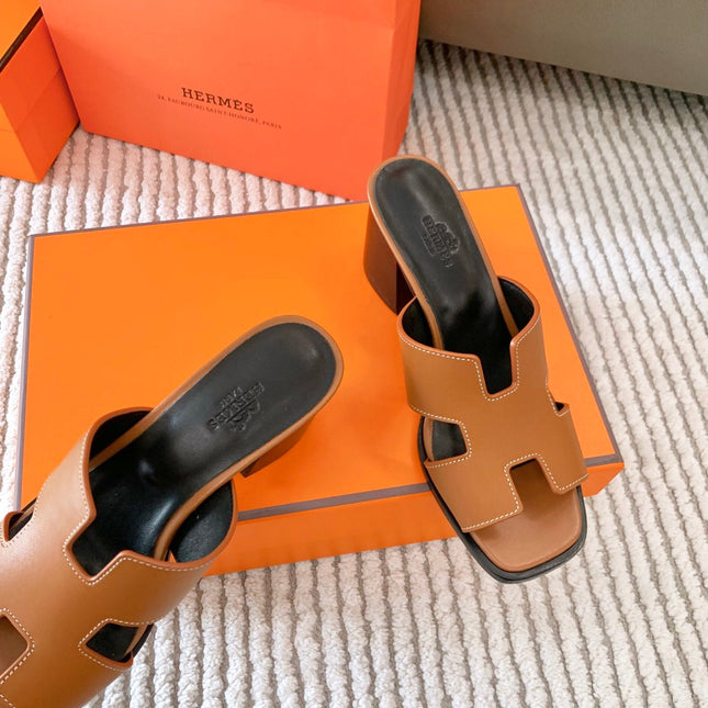 HELIA 60 SANDAL IN BRONZE BROWN CALFSKIN