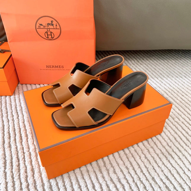 HELIA 60 SANDAL IN BRONZE BROWN CALFSKIN