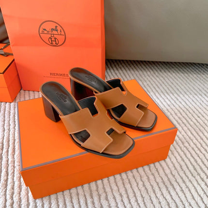 HELIA 60 SANDAL IN BRONZE BROWN CALFSKIN