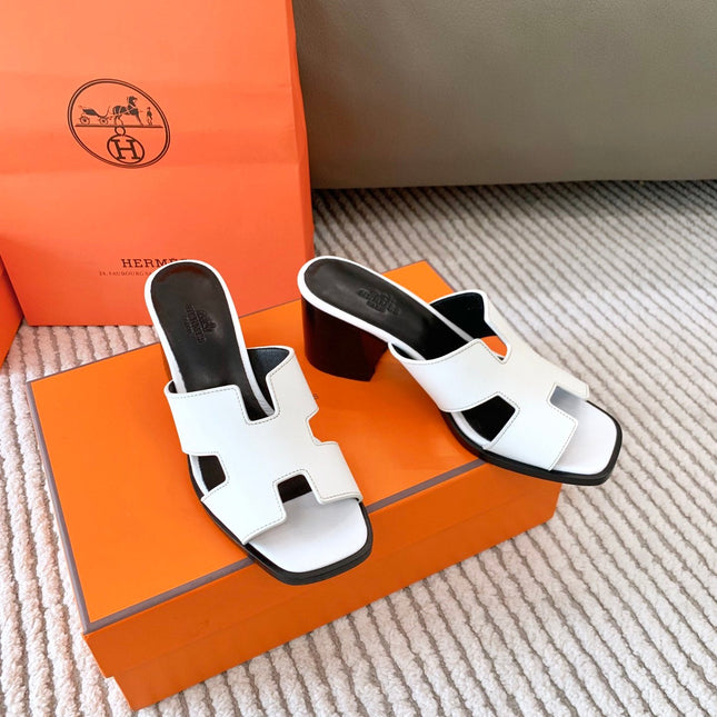 HELIA 60 SANDAL IN WHITE CALFSKIN