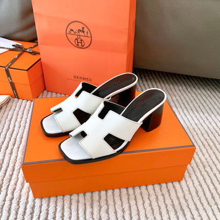 HELIA 60 SANDAL IN WHITE CALFSKIN