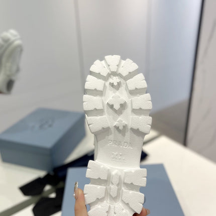 PRA BRUSHED LEATHER MONOLITH LOAFERS WHITE