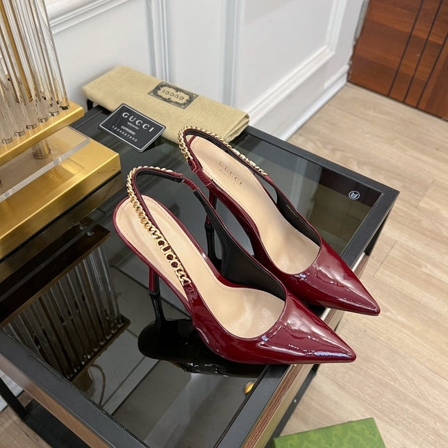 GG SIGNORIA SLINGBACK PUMP JAM LAMBSKIN