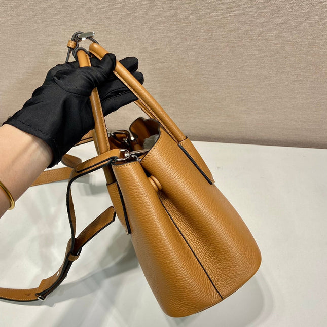 SHOPPING BAG 25 IN GINGER BROWN DEERSKIN